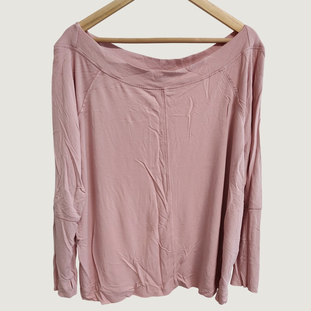 Tribal Womens‎ XXL Dusty Pink Off Shoulder Top Full Back Zipper 29320-2422
